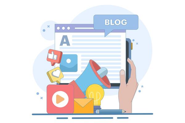 Blog Concept, education, creative writing, content management, article writing, news, copywriting, seminars, tutorials, workshops.