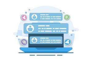 New Email Concept displayed on computer screen, email marketing, online business strategy, advertising, email newsletter, sending messages. vector