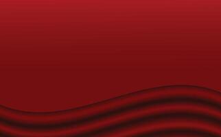 Abstract curved red shape on red background and copy space for text. vector