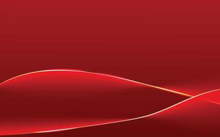 red abstract background with golden line elements modern design vector