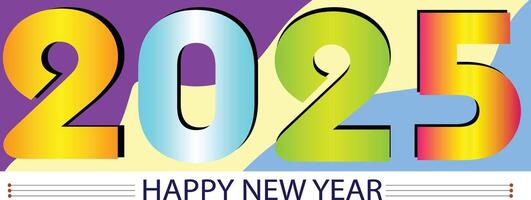Happy 2025 A Fresh Start with Joy and Sparkles vector