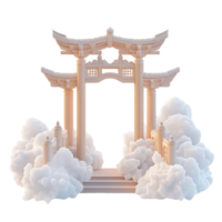 Heaven Gates on clouds isolated on transparent background png