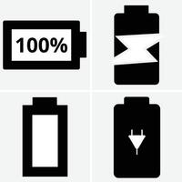 Battery Symbol Icon Set Illustration Battery For Web And Mobile App vector