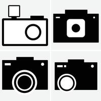 Camera icon set, photo camera icon, camera photography icon, Camera icon silhouette vector