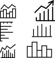 Set of statistics icon illustration business chart graph statistics data finance investment use for web site design and mobile apps vector