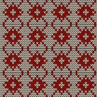 Xmas snowfall wool knitted background. vector
