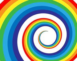 Rainbow illustration. Colorful abstract design. Color graphic symbol rain bow. vector