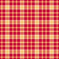 Graphical fabric background , bed pattern texture check. Stroke textile tartan plaid seamless in red and amber colors. vector
