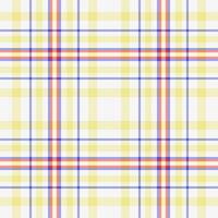 Equal texture plaid seamless, checked fabric textile tartan. Pixel pattern check background in light and white colors. vector