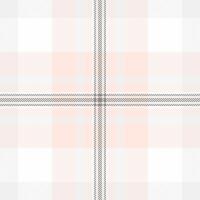 List pattern seamless, skill textile background check. Feminine fabric texture plaid tartan in white and misty rose colors. vector