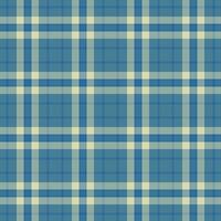 Drapery check plaid pattern, sky background textile. Factory texture tartan seamless fabric in cyan and pastel colors. vector