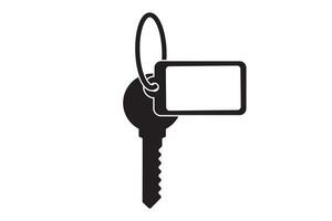 Key icon for lock and open door in house. Safety and security protection symbol. vector