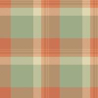 Cutout tartan background , idea check fabric texture. Handsome textile seamless pattern plaid in orange and pastel colors. vector
