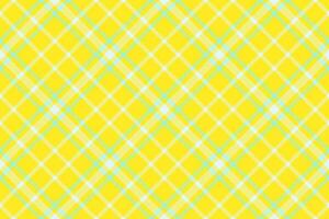 Indoor fabric seamless check, ornamental pattern background tartan. 1970s textile plaid texture in yellow and light colors. vector