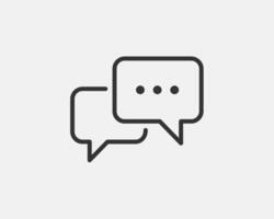 Chat icon design element. Talk bubble speech sign. Dialogue balloon. vector
