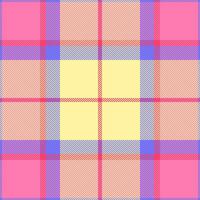 Decoration fabric seamless check, factory pattern texture . Random plaid tartan textile background in yellow and pink colors. vector