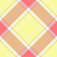 Vintage textile check texture, hounds fabric plaid seamless. Good tartan background pattern in lime and red colors. vector