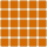 Furry seamless check texture, backdrop plaid tartan. Amazing fabric pattern textile background in light and orange colors. vector