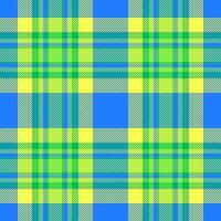 Panjabi tartan background seamless, geometric pattern textile check. Copy space fabric texture plaid in green and blue colors. vector