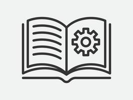 Guide icon , user manual. Service information document, instruction. vector