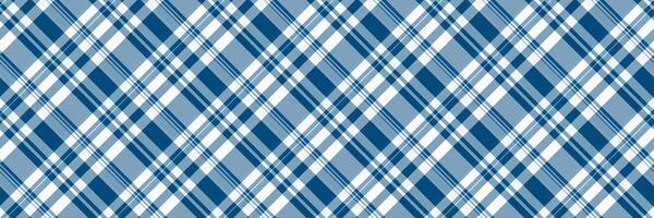 Small plaid texture fabric, diamond textile pattern. Website seamless tartan check background in cyan and white colors. vector