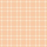 Minimalist pattern check , elementary tartan fabric texture. Summertime background textile plaid seamless in orange and blanched almond colors. vector