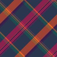 Retail fabric texture pattern, premium textile seamless check. Quilted background plaid tartan in violet and dark colors. vector