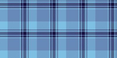 Advertisement fabric tartan texture, window background seamless textile. Ribbon check plaid pattern in blue and cyan colors. vector