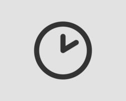 Clock icon . Flat design element watch isolated on white background. vector