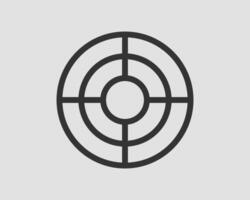 Target icon round sign army force vector