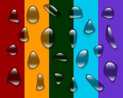 Universal drop water set. liquid template. Good view on any color background. vector