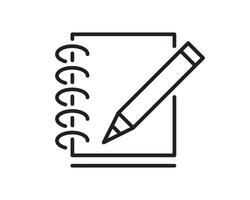 Note icon sign. Paper message or document page. vector
