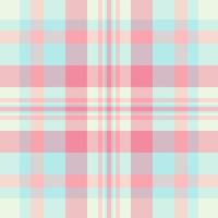 Covering texture check, grid pattern seamless textile. Weave plaid tartan fabric background in light and white colors. vector