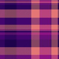 Nostalgia check pattern , fibre fabric texture background. Delicate tartan seamless textile plaid in red and violet colors. vector