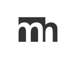 MH creative geometric initial based modern and minimal logo. Letter m h trendy fonts. vector