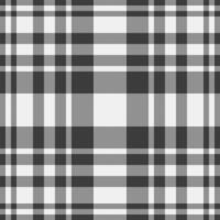 Rich plaid fabric background, uk texture pattern seamless. Diagonal check tartan textile in grey and white colors. vector