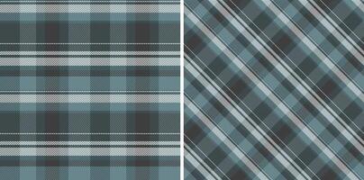 Plaid pattern seamless of fabric tartan with a background texture check textile. Set in night colors. Top fashion trends for the year. vector