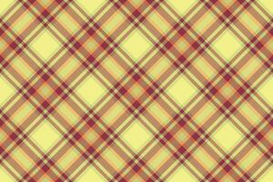 Composition pattern background check, table cloth textile texture. Stylish plaid seamless tartan fabric in lime and red colors. vector