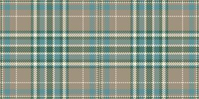 Rough seamless texture fabric, home tartan background plaid. Repetition check textile pattern in pastel and cyan colors. vector