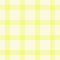 Minimalist check plaid fabric, household tartan pattern seamless. Rural background textile texture in light and light yellow colors. vector
