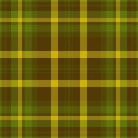 Packaging check fabric texture, wallpaper pattern textile background. Customizable seamless tartan plaid in yellow and amber colors. vector