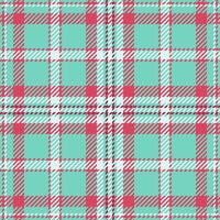 Free plaid fabric , old check textile tartan. Covering texture seamless background pattern in teal and red colors. vector