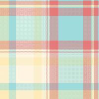 Panjabi tartan textile seamless, fade fabric check plaid. Textured background pattern texture in light and cornsilk colors. vector