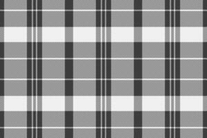 Idea tartan check seamless, decorative fabric pattern. Robe plaid background textile texture in grey and white colors. vector