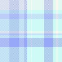 Us seamless plaid texture, customizable check textile pattern. Stitch background tartan fabric in light and blue colors. vector
