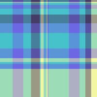 Heritage texture background tartan, age seamless plaid textile. Retail fabric check pattern in cyan and blue colors. vector