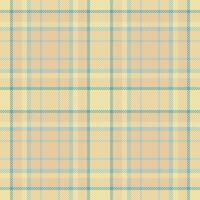 Simplicity pattern fabric, merry plaid textile check. Aged texture background tartan seamless in amber and pale goldenrod colors. vector