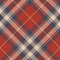 Red blue tartan fabric texture seamless pattern. illustration. vector