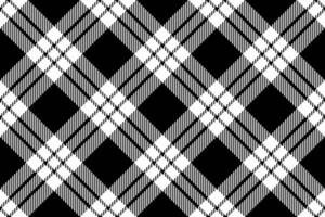 Stripe check seamless, gift background plaid texture. Amazing pattern textile fabric tartan in black and white colors. vector
