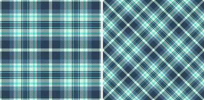 Tartan texture check of textile fabric with a background pattern plaid seamless. Set in sea colors. Modern duvet covers for the bedroom. vector